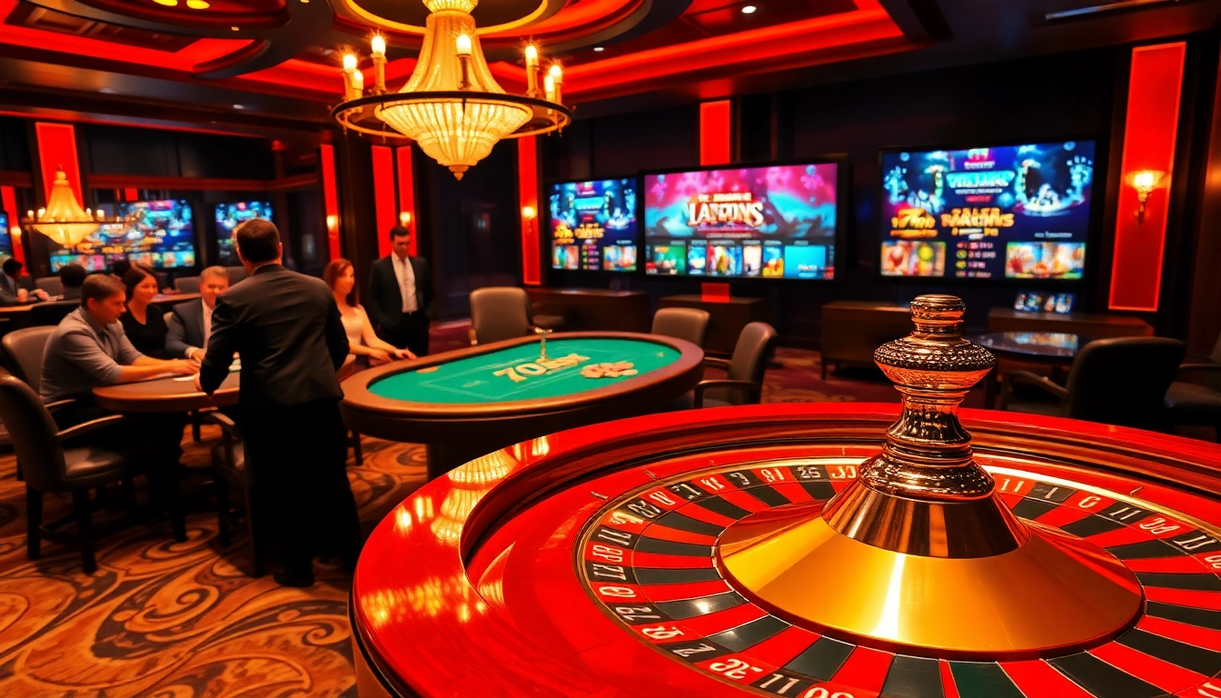 A vibrant casino gaming scene featuring roulette and poker players at https://789win.associates/ capturing the excitement of winning.