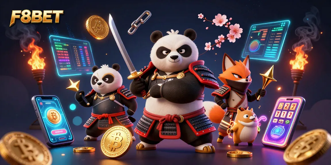 Experience the excitement of F8BET with vibrant characters and dynamic casino elements.