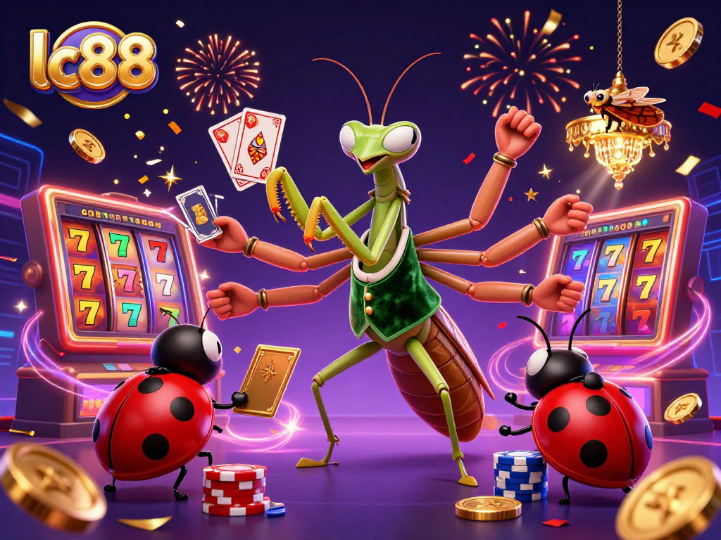 Play exciting slot games with lc88 featuring vibrant scenes of winning moments.