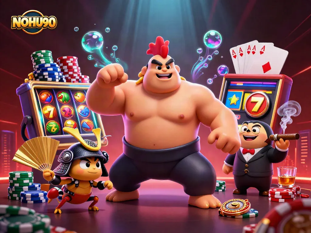 Engage in thrilling play with NOHU90's vibrant slots and competitive characters.