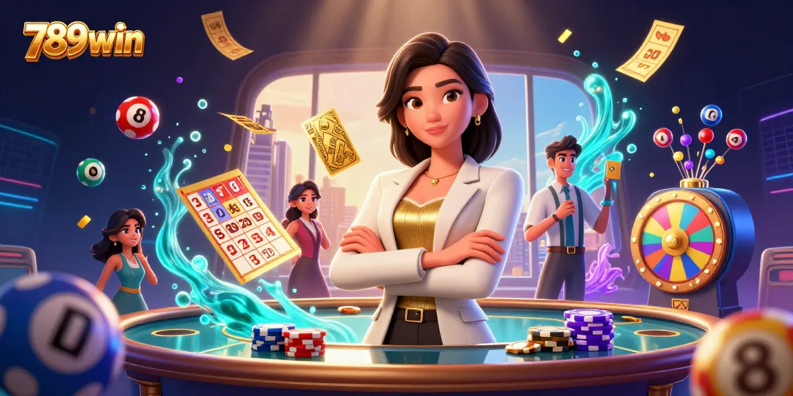 Engaging players with 789win's thrilling lottery experience in a vibrant casino setting.