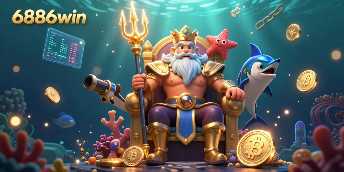Experience thrilling fish shooting action with 6886win, featuring sea king Neptune and his samurai guardian.