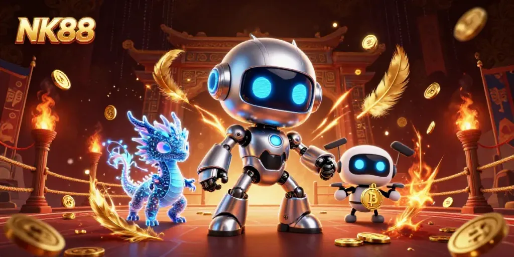 Experience thrilling gameplay with NK88 featuring a vibrant, dynamic casino scene.