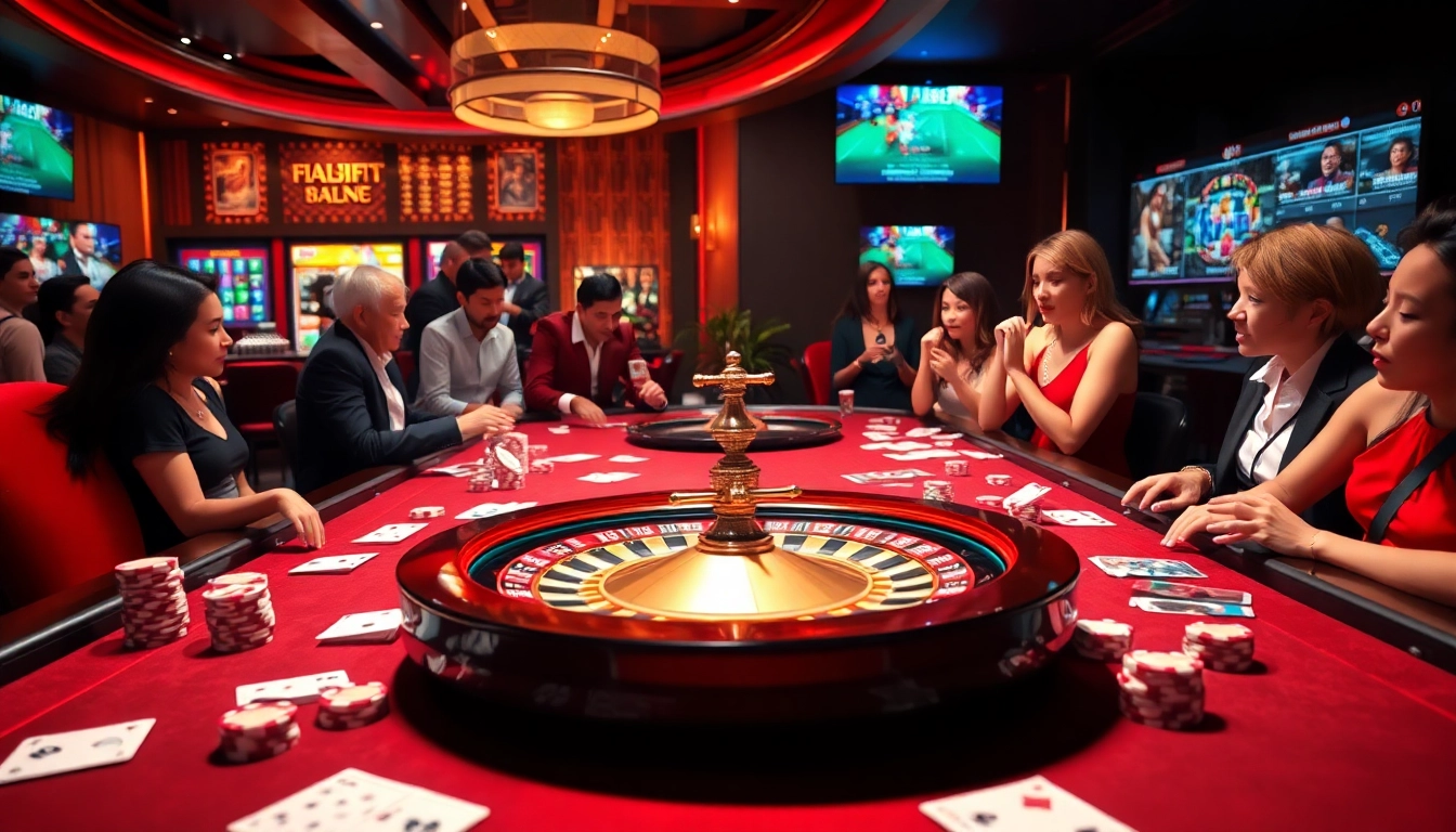 Experience the thrill of winning at https://f8bet.dental/ with an exciting casino scene featuring dice, cards, and poker chips.