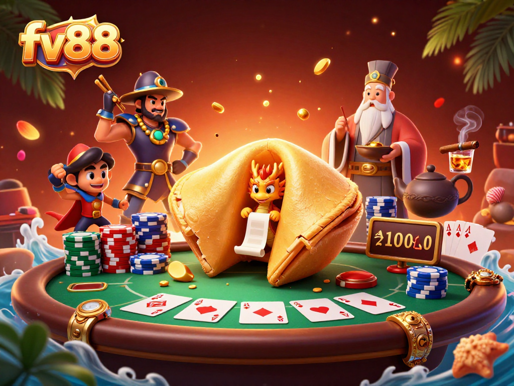 Experience winning strategies at fv88 with immersive casino elements in a vibrant scene.