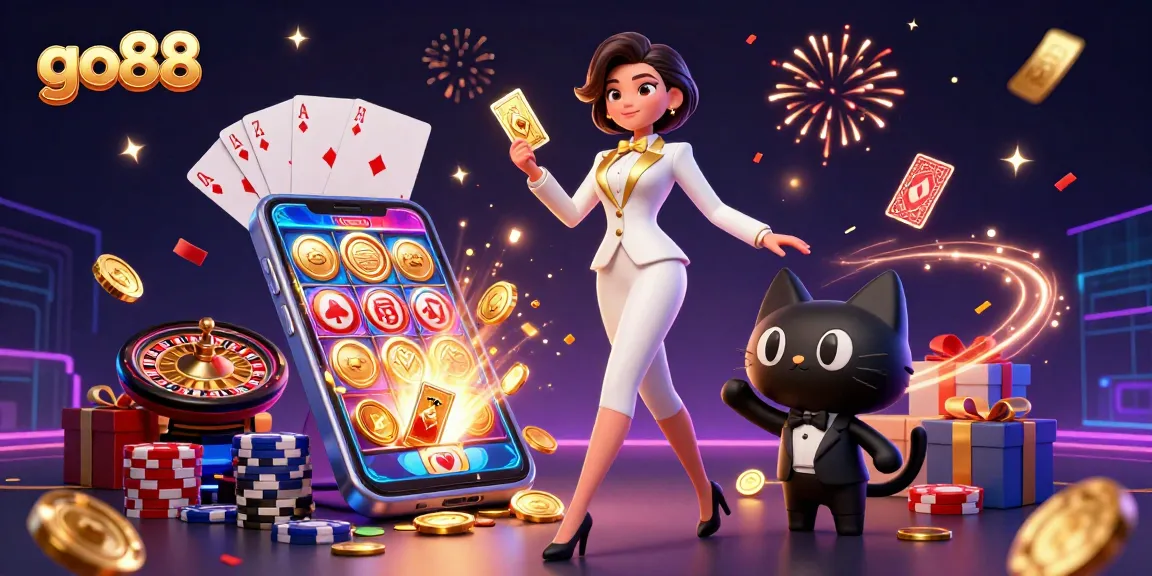 Experience thrilling gameplay at go88 with glamorous scenes, vibrant coins, and dynamic casino action.