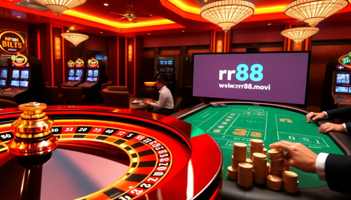 Experience thrilling gameplay at https://rr88.mov/ with vibrant casino visuals featuring roulette and poker.