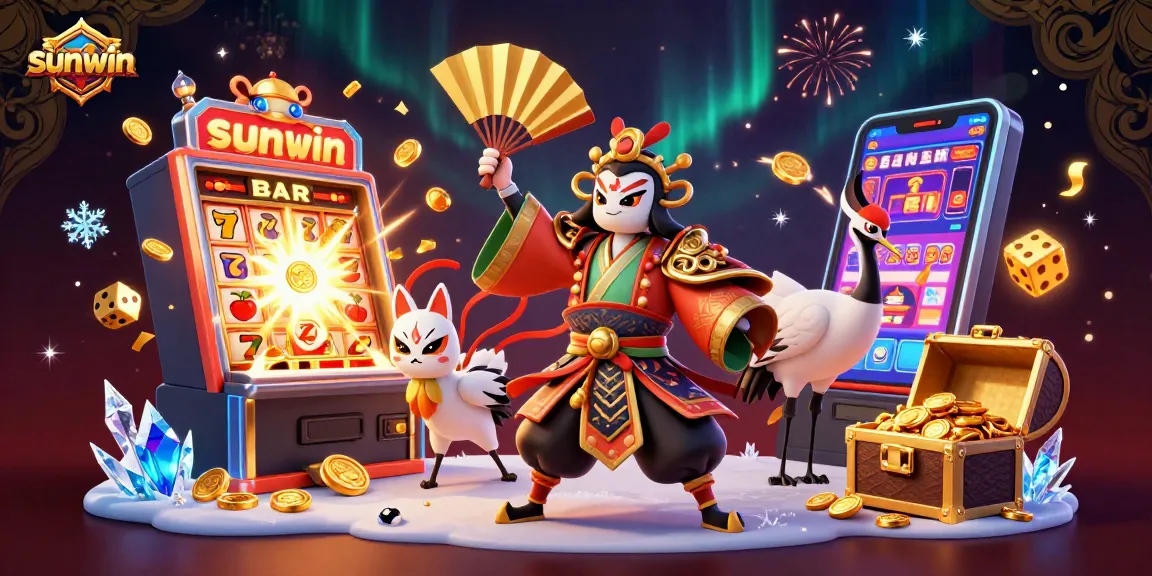 Experience thrilling gameplay at sunwin with dynamic 3D characters and vibrant casino elements.