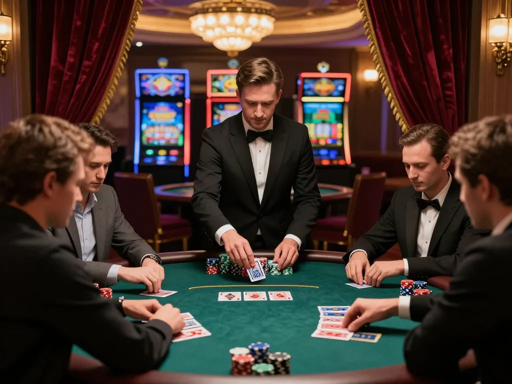 Engaged players strategize their moves at tic 88 poker table, enhancing the thrill of the game.