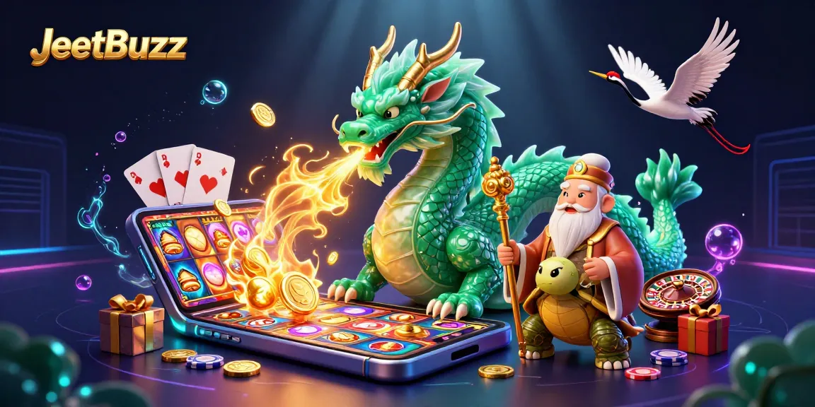 Engage in thrilling gaming at JeetBuzz with vibrant slot games and dynamic characters.