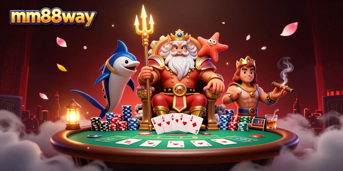 Play thrilling games at mm88way, where Neptune rules with poker tables and vibrant chips.