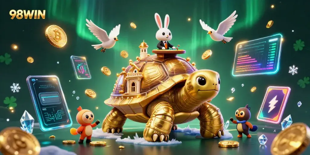 Experience thrilling gaming adventures at 98WIN with vibrant casino elements and dynamic visuals