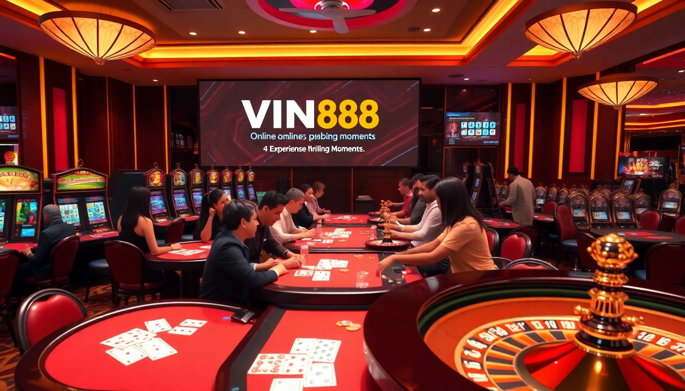 Players enjoying their experience at VIN88 Casino with thrilling gaming options and vibrant atmosphere.