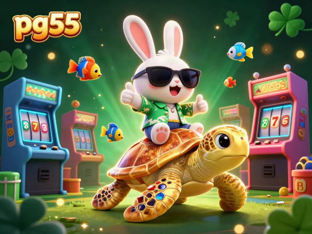 Experience exciting gameplay at pg55 with our vibrant gaming scene featuring lucky characters and colorful casino elements.
