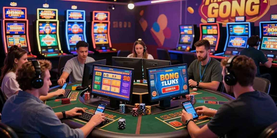 Players enjoying games at online casinos that accept credit cards, with vibrant graphics and bonuses.